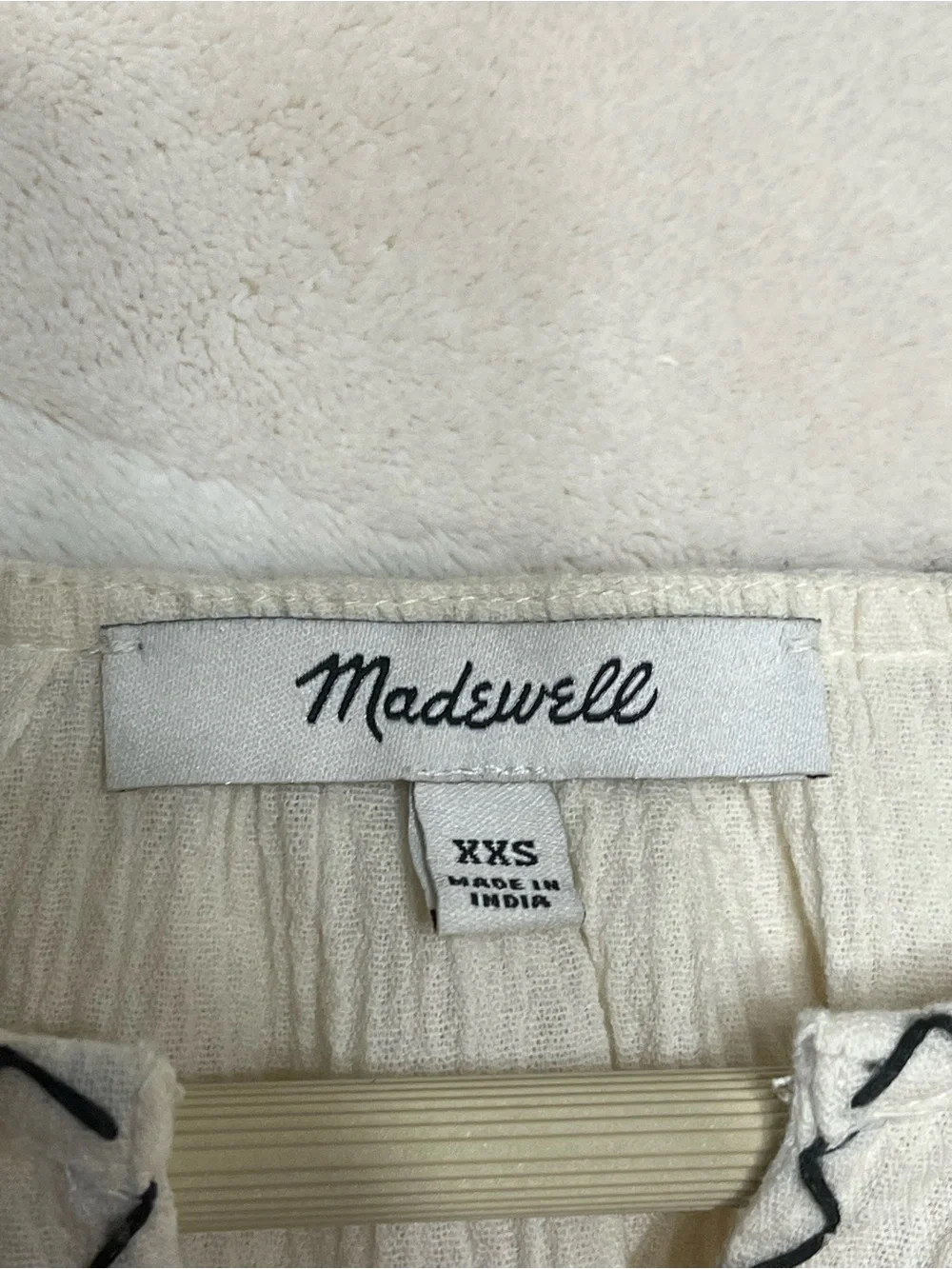 Madewell Embroidered Peasant Top
